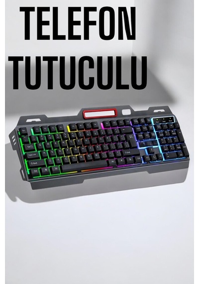 Led Işıklı Oyuncu Klavye Usb Girişli Rgb Işıklı Q Klavye Mouse - Lisinya