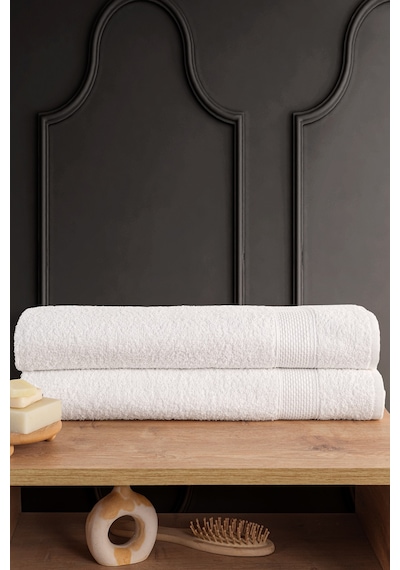 Blanc 2'li 70x140 Banyo Havlu Seti Havlu Banyo Havlusu I Hamam Seti I Çeyiz Havlusu - Beyaz
