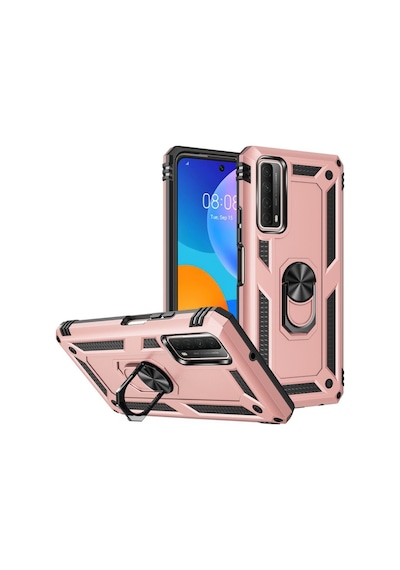 P Smart 2021 Kılıf Sofya Yüzüklü Silikon Kapak - Rose Bz8683140149611