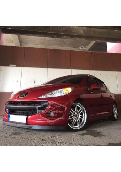 Peugeot 207 2006-2014 Uyumlu Üniversal Astra H Lip Esnek Ön Lip 2 Parça Tampon Altı Dil Karlık Ön Ek 00 Şüscaroto Aksesuar