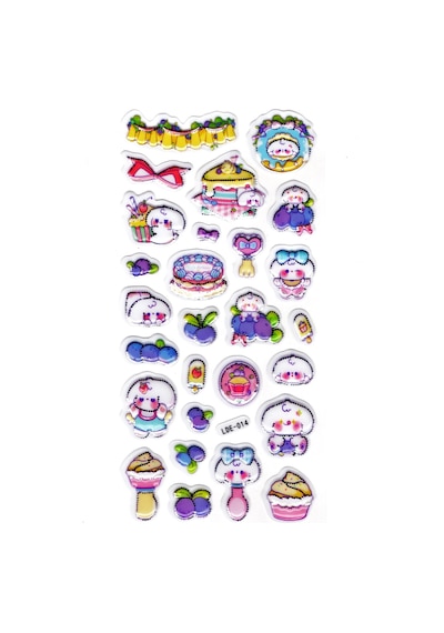 Sticker Kabartmalı Stiker Defter Planlayıcı Etiket Lde014 -19x9cm - Tavşan Yabanmersini