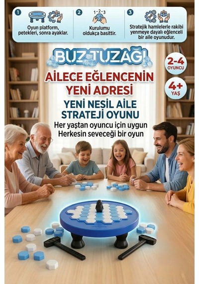 Buz Tuzağı : Tuzağı Kur , Rakibini Alt Et 2 Oyunculu Yeni Nesil Eğlenceli Strateji Oyunu