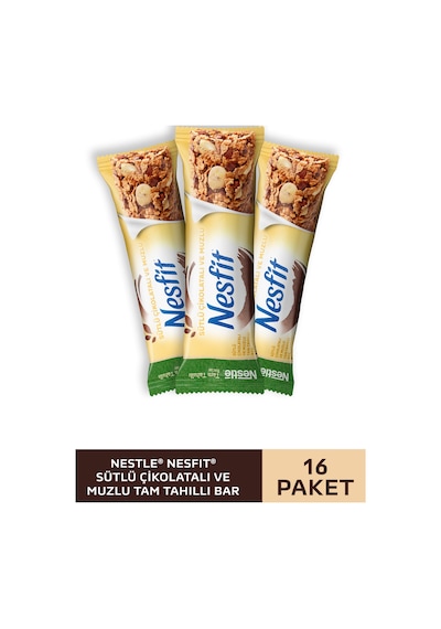 Nestlé Nesfit Sütlü Çikolatalı Ve Muzlu Tam Tahıllı Bar 32 x 23.5 G