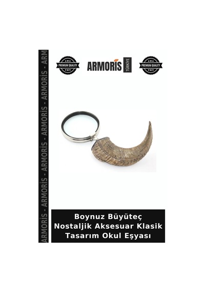 Boynuz Büyüteç Nostaljik Aksesuar Klasik Tasarım Okul Eşyası