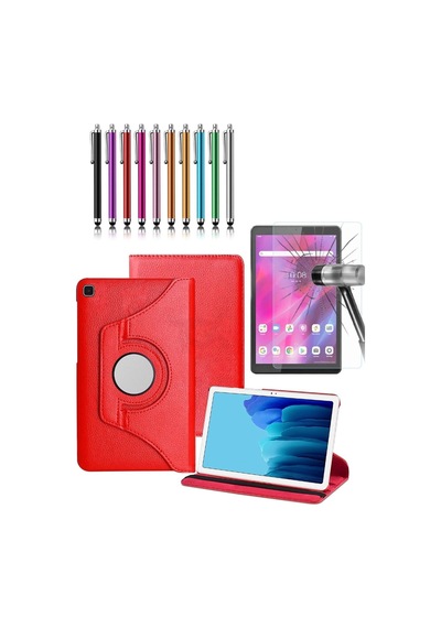 Samsung Galaxy Tab A 2019 Sm-t290 360 Dönerli Tablet Kılıfı 3lü Set Arka Kapak