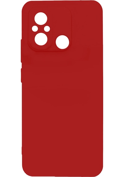 Noktaks - Redmi 12c Uyumlu - Kılıf Mat Soft Esnek Biye Silikon - T26384 - Kırmızı Kırmızı