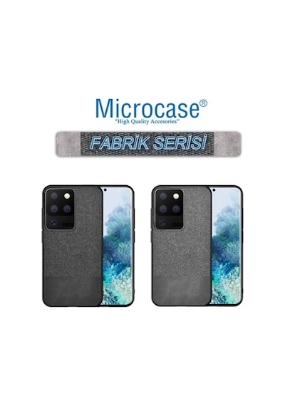 Samsung Uyumlu Galaxy S20 Ultra Fabrik Serisi Kumas & Deri Desen Kilif 418825007