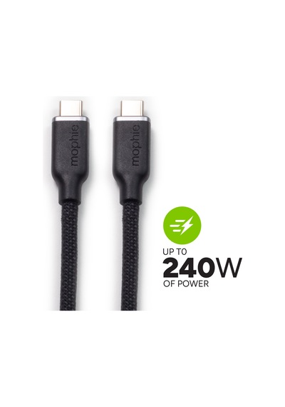 Mophie Charge Stream Güç Kablosu 240w Usb-c 40gbp Siyah 0,8m 409912837