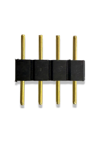Rgb Led Konnektör 4 Pin Erkek Rgb Led Şerit Birleştirme Ucu Erkek Jumper İğne Konnektör Siyah Çok Renkli