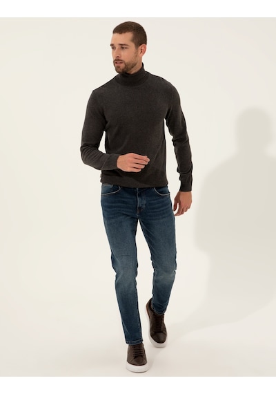 Pierre Cardin Erkek Gri Melanj Triko Kazak 50257158-vr086 Gri Melanj