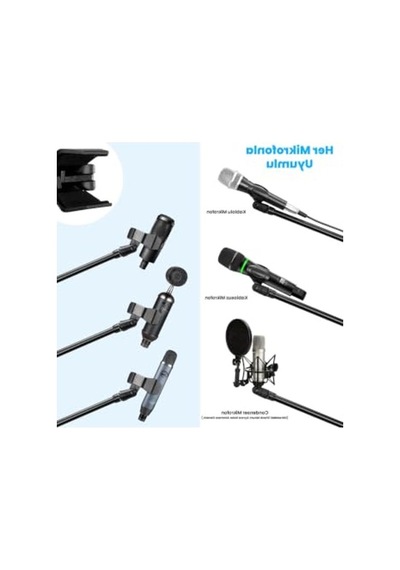 Ağır Hizmet Tipi Mikrofon Standı, Ayarlanabilir Tripod Ve Taşıma Çantası