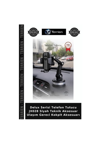 Delux Serisi Telefon Tutucu Jx028 Siyah Teknik Aksesuar Ulaşım Gereci Kokpit Aksesuarı