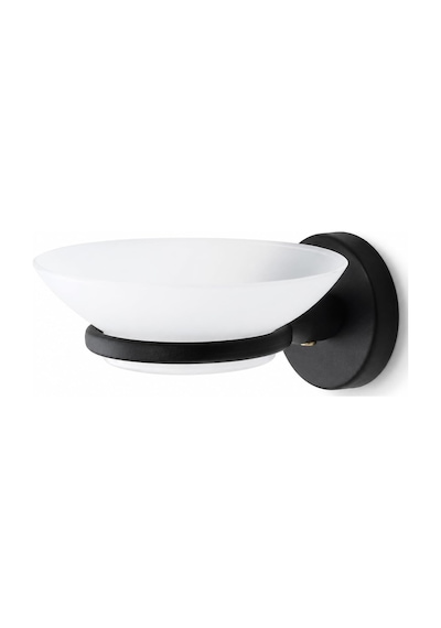 Sabunluk Siyah, Duvar Tipi, Metal, Yapışkanlı Ve Vidalı Montaj, 35 Mm Oval Bantlı Banyo Aksesuarı 12 Izgara