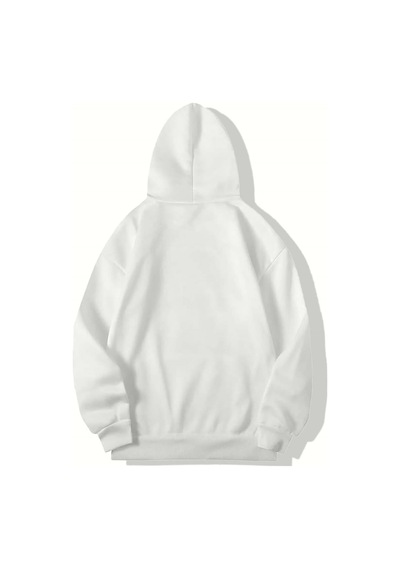 Brz Collection Unisex Oversize Fucktus Hoodıe Beyaz