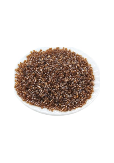 Kesme Boncuk Şeffaf Koyu Kahve 2x1,5 Mm 100 Gr 4000 Adet