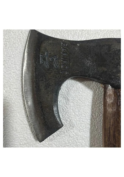 Özel El Yapımı Vernikli Saplı Balta Dövme Çelik Nacak Özel Yapım 1120 Gram Ağırlıkta Keskin Kamp Baltası