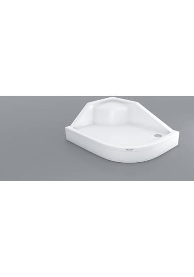 Shower 90X100 Asimetrik Oval Oturmalı Duş Teknesi