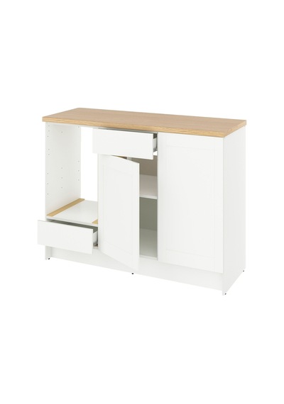 Ikea Beyaz Modern Mutfak Dolabı 180 Cm Dekoratif Beyaz