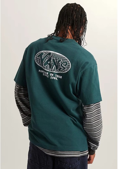 Vans World Tour Loose Ss Tee Erkek Koyu Yeşil T-shirt - Vn000vy8 Vans World Tour Loose Ss Tee Erkek Koyu Yeşil T-shirt - Vn000vy8
