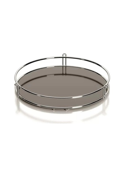 Tekno Tel Eg-212 Tek Katlı Krom Metal Banyo Düzenleyici Raf Kozmetik Takı Sunum Tepsisi Krom