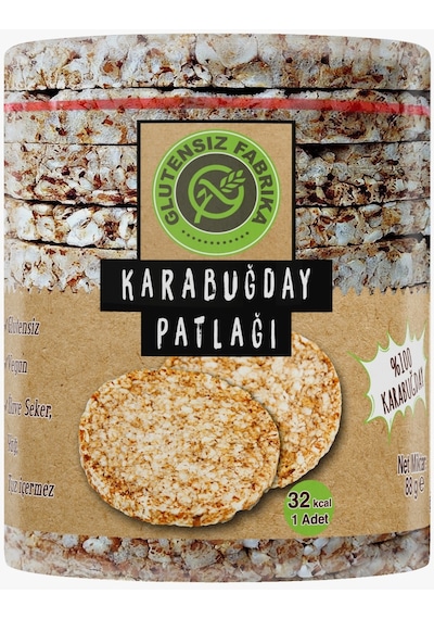 Glutensiz Fabrika Karabuğday Patlağı Sade 6 x 88 G