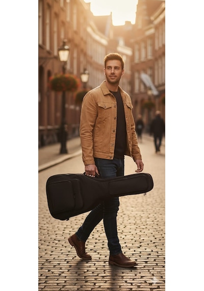 Siyah Profesyonel Gigbag Akustik Gitar Kılıfı-çantası-su Geçirmez