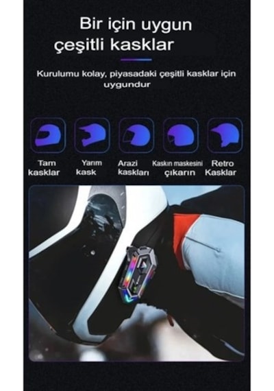 Motoyel Y20 Max Bluetooth 5.3 Kask Interkom 2 Kişi