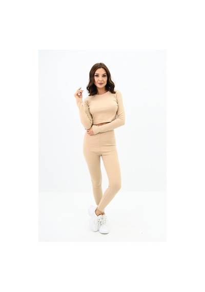 Koza Butik Kadın Kaşkorse Crop Tayt Takım 3727-23 001