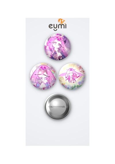 Cookie Run Kingdom Eternal Sugar Cookie 3'lü Metal Rozet Seti 58mm İğneli Buton Çanta Yaka Rozeti Çok Renkli
