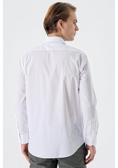 İmza Beyaz Uzun Kol Filafil Desen Filafil Sert Yaka Cepli Pamuklu Basic Comfort Fit Gömlek 1004245002 Beyaz İmza Beyaz Uzun Kol Filafil Desen Filafil Sert Yaka Cepli Pamuklu Basic Comfort Fit Gömlek 1004245002 Beyaz