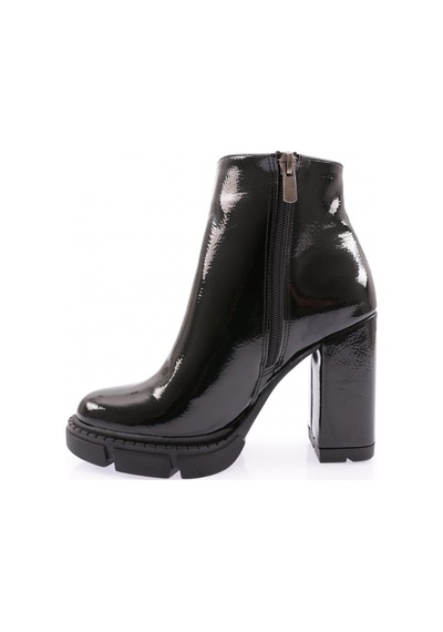 Dgn 703 Kadin Lita Topuklu Bot 703-2131-R8961 Siyah Kırışık