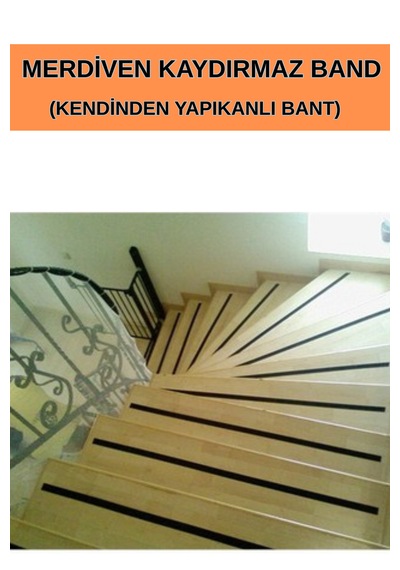 50mm En X 15 Metre Uzunluk - Kaydırmaz Zemin Merdiven Bant -5cm Genişlik