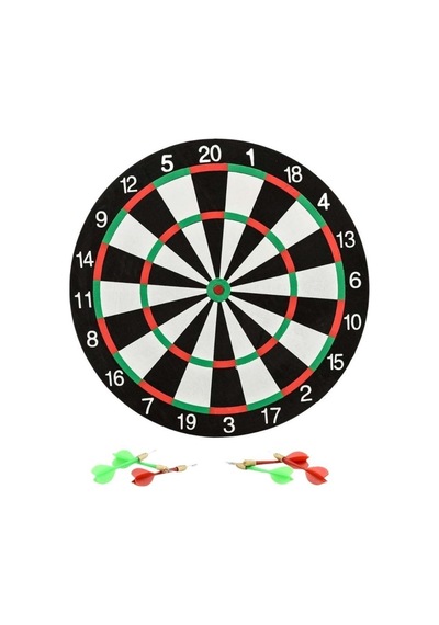 Çift Taraflı Dart Tahtası Ve 6 Adet Metal Uçlu Ok 40 CM Bullseye