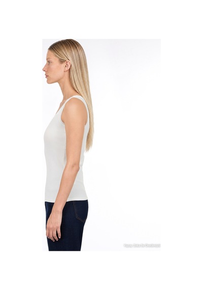Yargıcı Regular Kare Yaka Kolsuz T-shirt 26kkts9024x 002 Beyaz