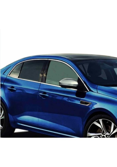 Renault Megane 4 Sedan 12 Parça Paslanmaz Krom Cam Çerçeve Çıta Seti