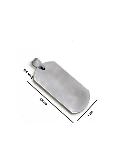 İsim Yazılan Asker Künyesi Dogtag Kolye - Paslanmaz Sevgiliye - Eşe - Babaya - Arkadaşa Çelik Kolye Beyaz