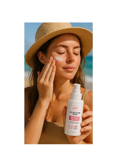 İd-t Pink Touch 50+spf Uvb+uva Broad Hafif Tonlu Pembe Dokunuş Güneş Koruyucu Yüz Kremi Su Bazlı