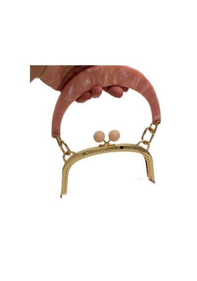 Angel Çanta Aksesuar 18 Cm Light Gold Renk Kulplu Çanta Klipsi, Çanta Bursu Diğer