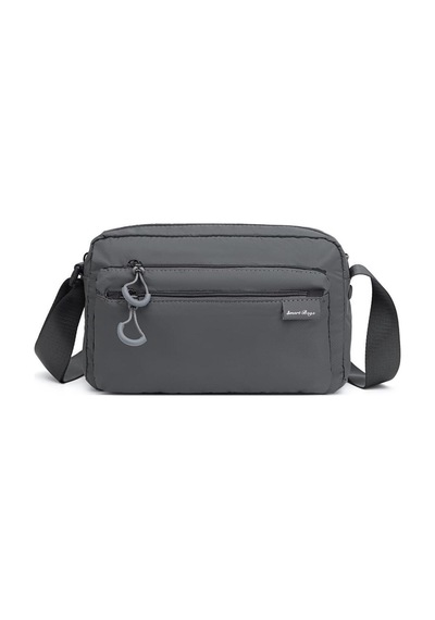Smart Bags Ekstra Hafif Kumaş Kadın Postacı Çantası 3148 Gri