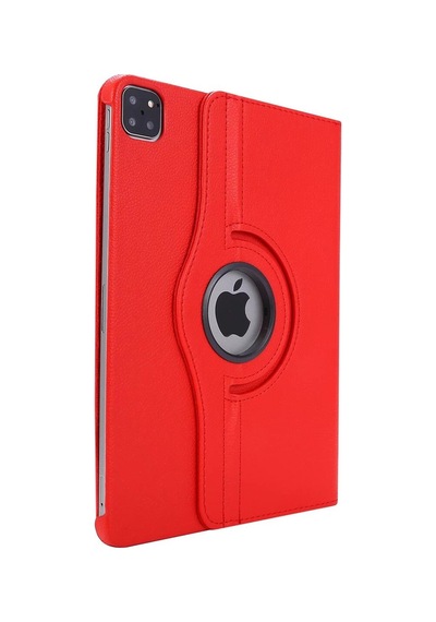 Apple Uyumlu iPad, Pro 4. Nesil M2 2022 11 Inç 360 Dönebilen Uyku Modlu Standlı Pu Deri Kapaklı Kılıf Kılıf