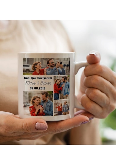Bk Gift Kişiye Özel Mesajlı Ve Fotoğraflı Beyaz Kupa Bardak, Arkadaşa Hediye, Sevgiliye Hediye Kobitmeyencom30504 Bk Gift