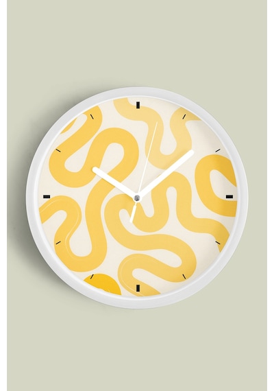 Modern Duvar Saati - 25cm - Önü Camlı Beyaz Kasa - Sessiz Mekanizma-jh0705 Beyaz