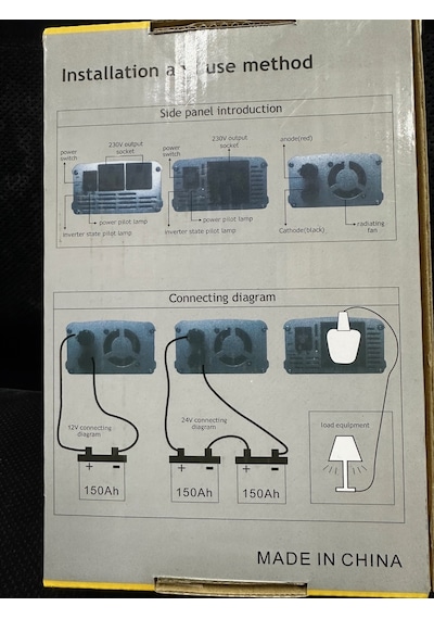 500w -12v İnverter Dönüştürücü