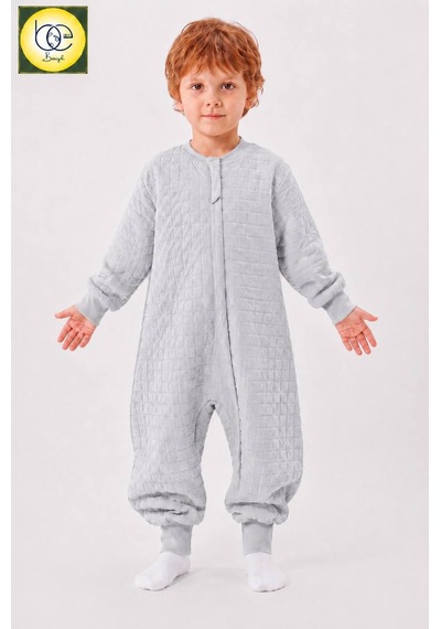 Babyhola Begı Kapitone 1.5 Tog Unisex Bebek Uyku Tulumu 2704 Gri