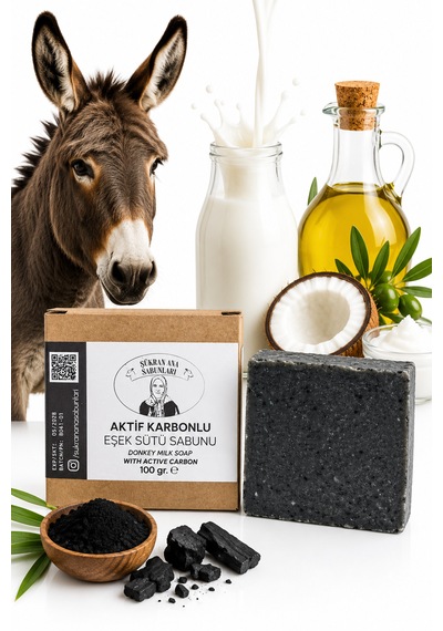 Aktif Karbonlu Eşek Sütü Sabunu 100 Gr