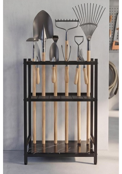 Bahçe Aletleri Düzenleyici Stand Kazma Kürek Organizer Raf Çok Amaçlı Metal Garaj Balkon Rafı Diğer
