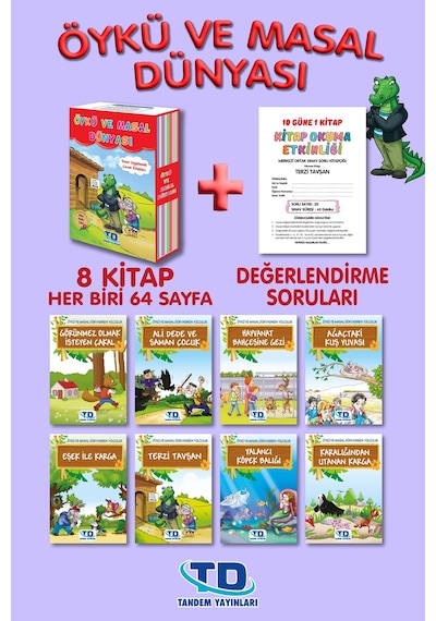 2. Ve 3. Sınıflar Için Öykü Ve Masal Dünyası 8 Kitap Kutulu Set