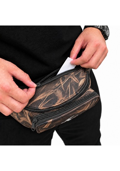 Nolashop Omuz Ve Bel Çantası - Ayarlanabilir Askı - Savage - Saz Desen siyah