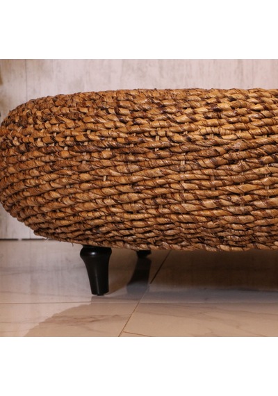 Acacia Akasya Ağacı Ve Doğal Abaka Orta Sehpa120x46 Cm Naturel