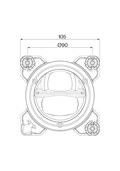 Sanel Far Led Kısa Far 90 Mm